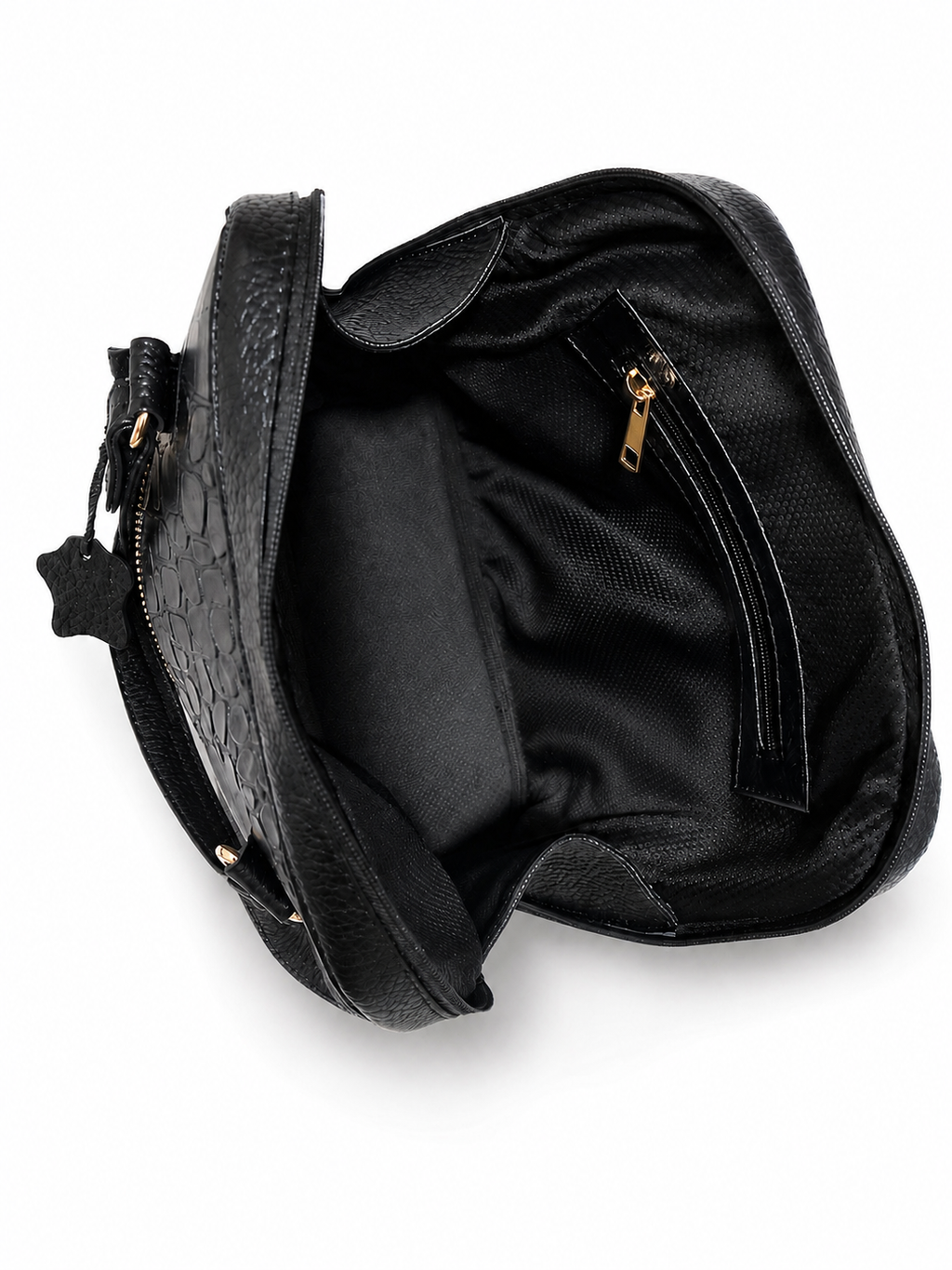 Luciana Croc Embossed Leather Backpack