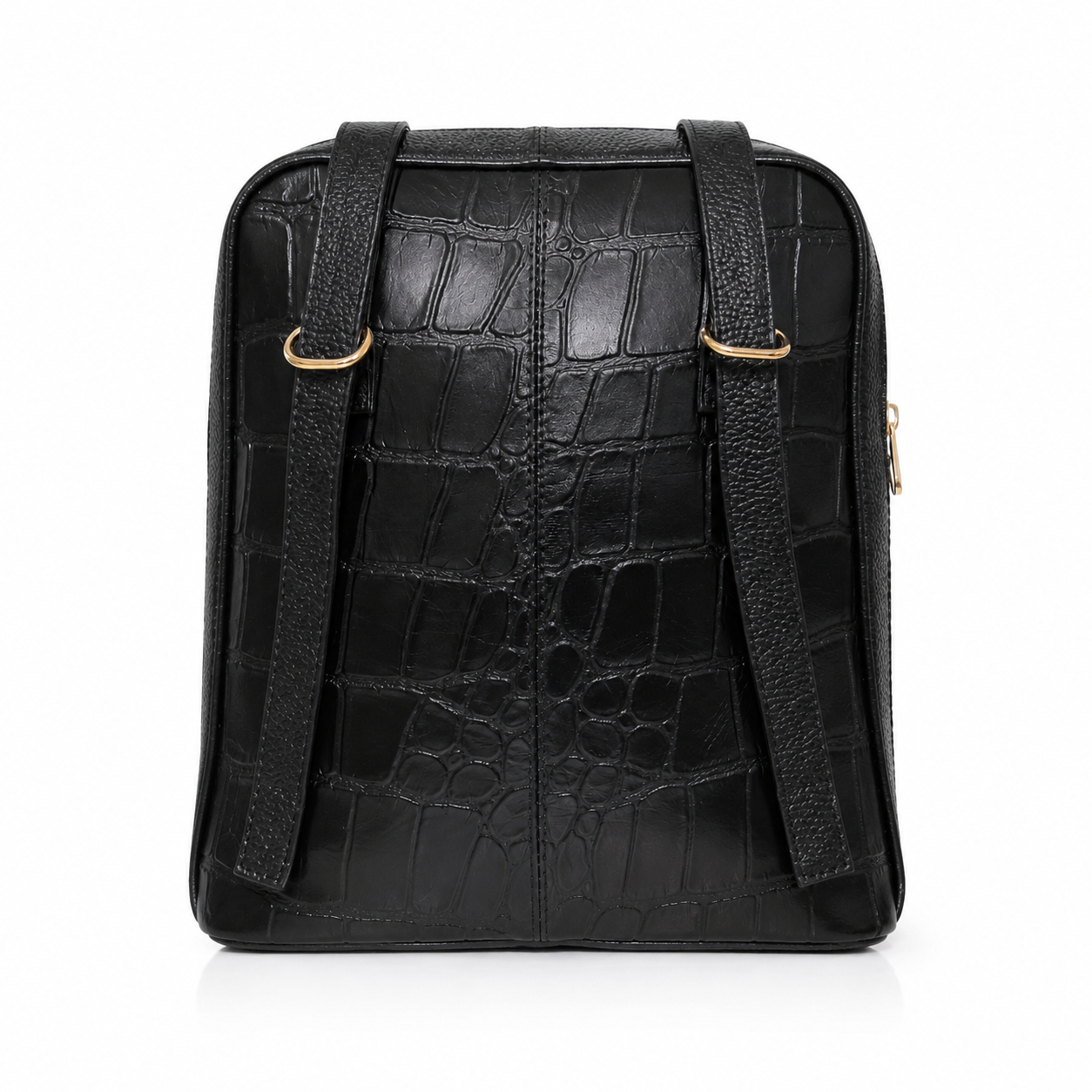 Luciana Croc Embossed Leather Backpack