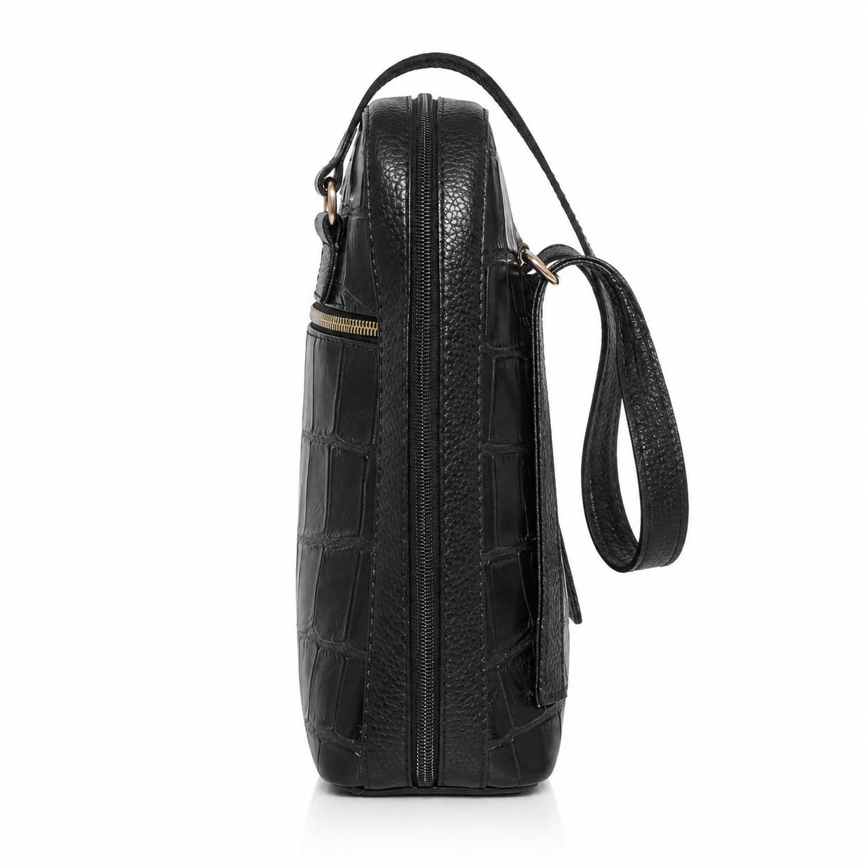 Luciana Croc Embossed Leather Backpack