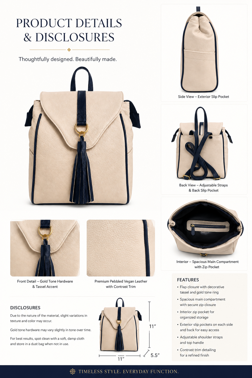 Camila Leather Backpack