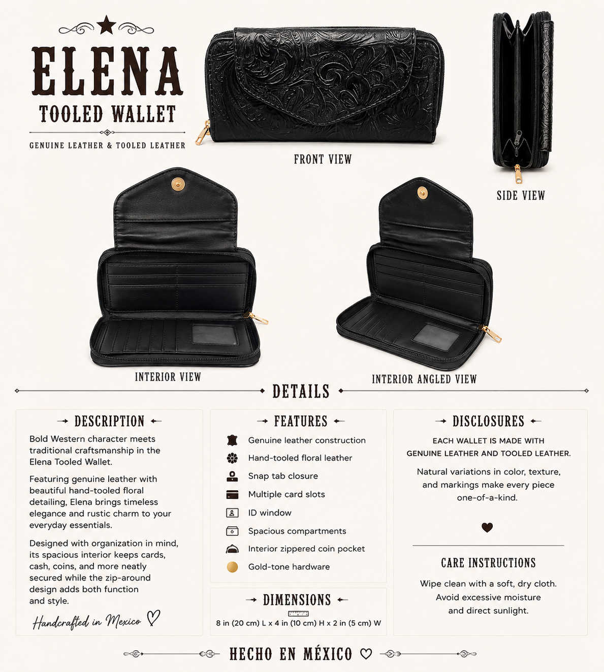 Elena Tooled Wallet