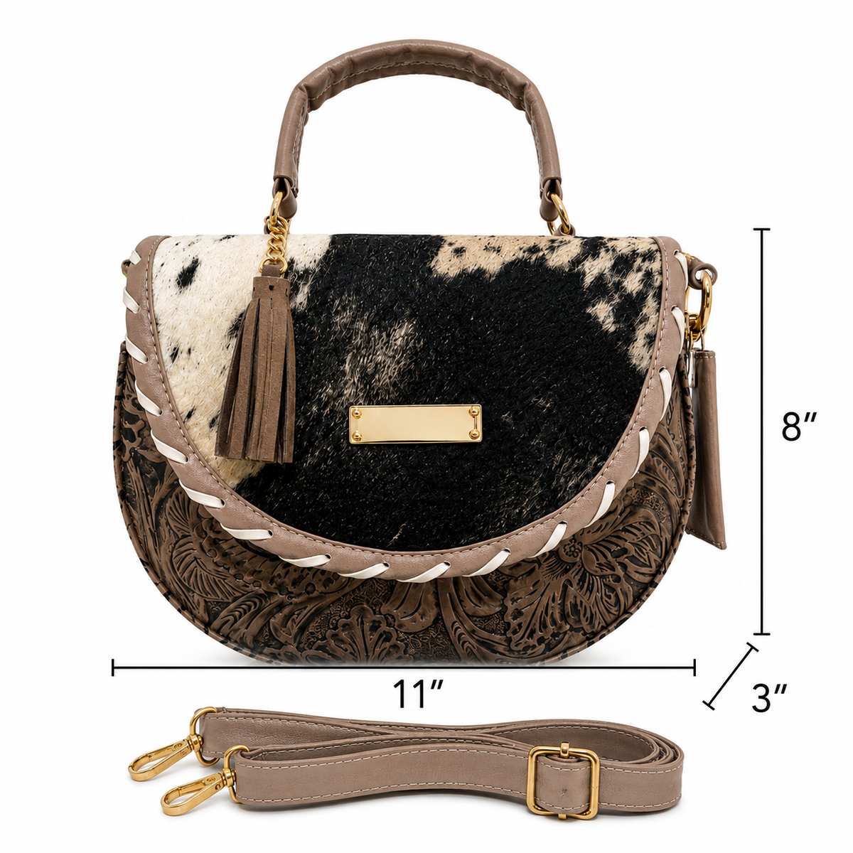 Carmen Cowhide Handbag & Crossbody