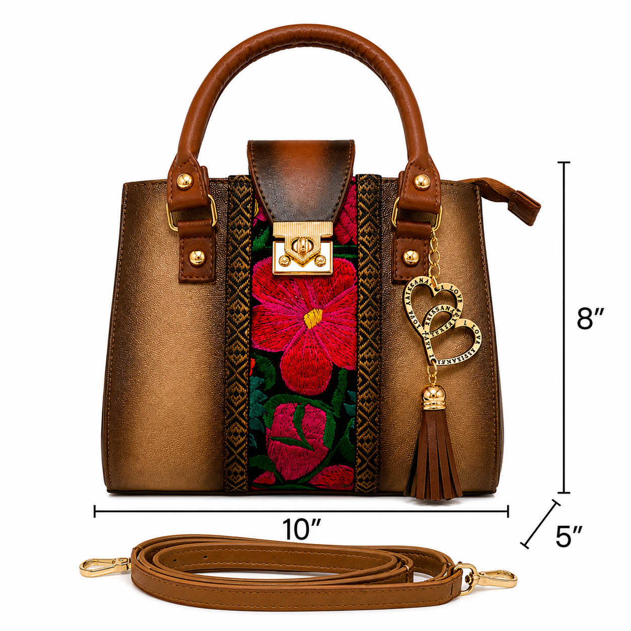 Lupita Embroidered Handbag & Crossbody
