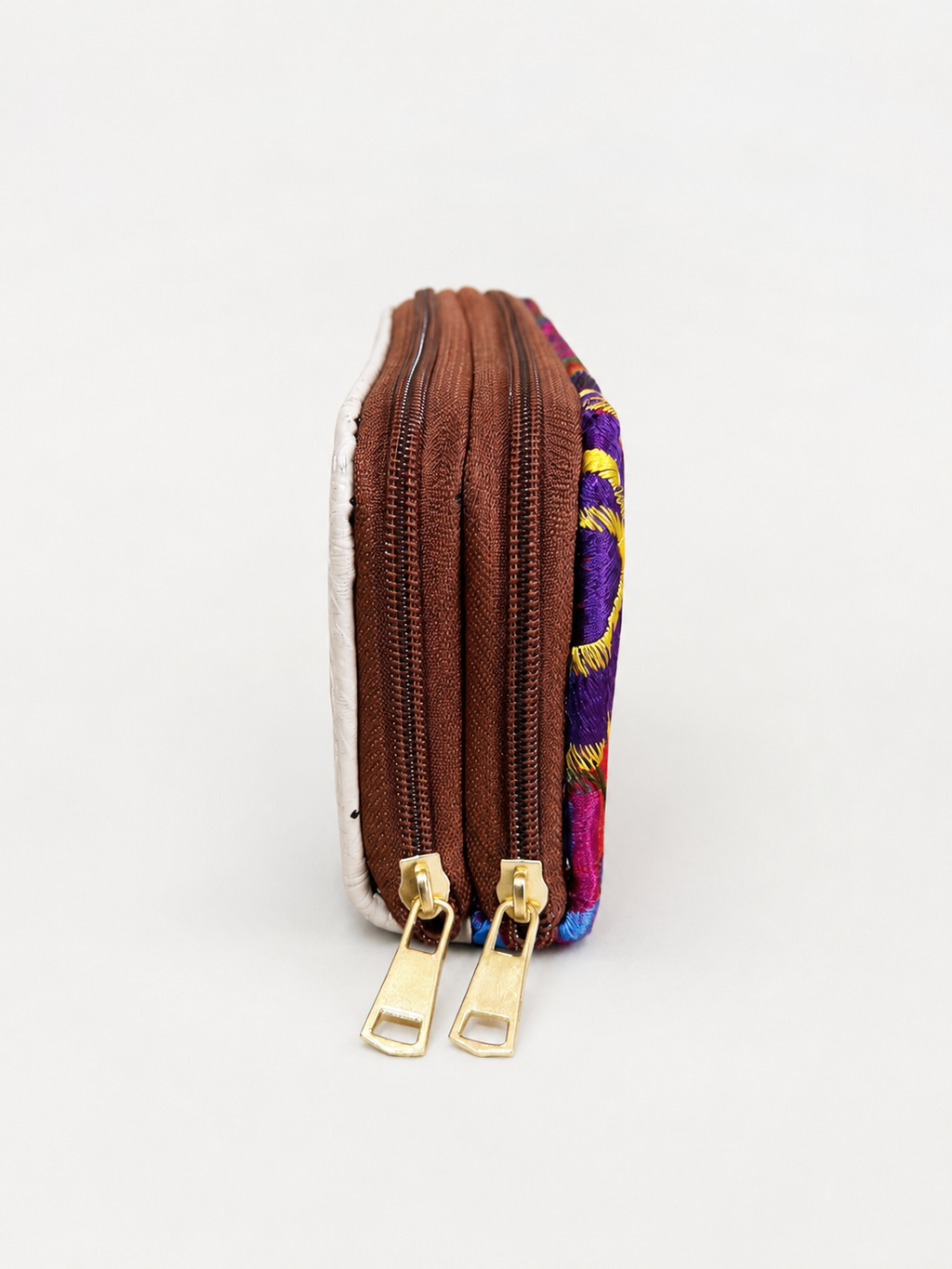 Adela Embroidered Leather Wallet