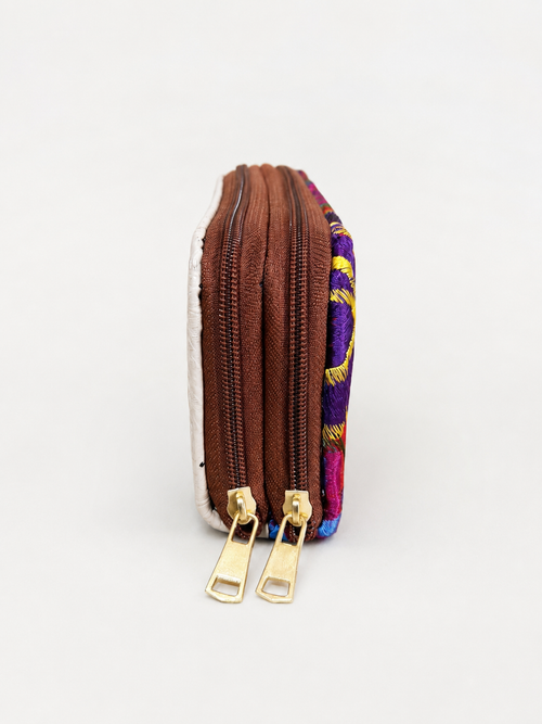 Adela Embroidered Leather Wallet