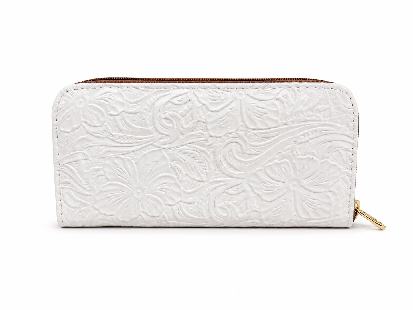 Adela Embroidered Leather Wallet