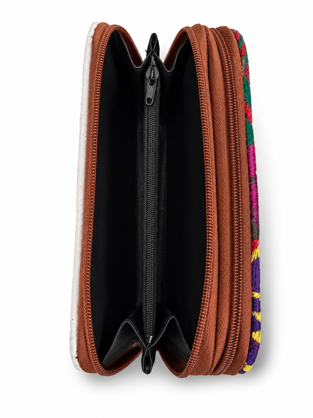 Adela Embroidered Leather Wallet