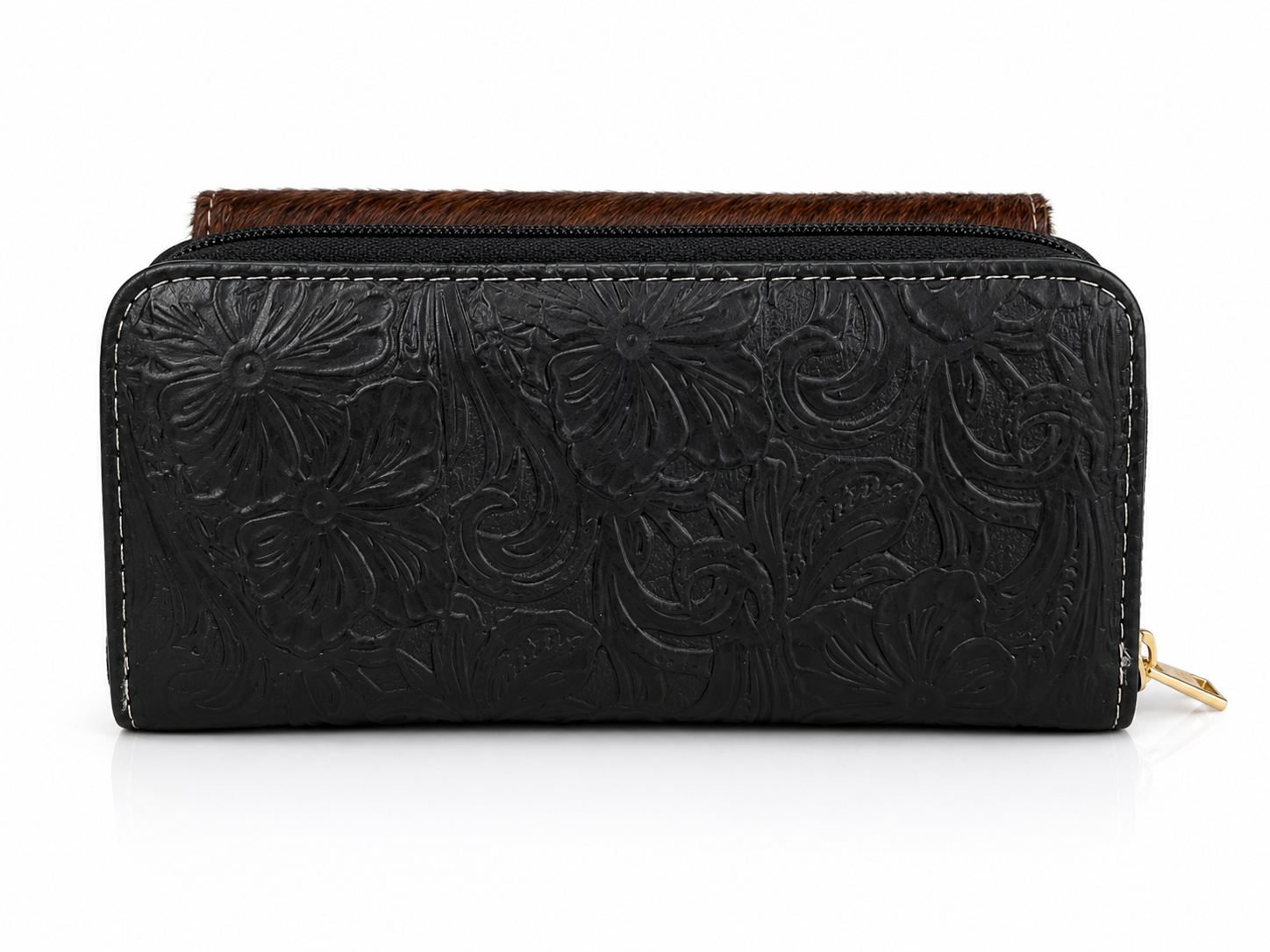 Canela Tooled Cowhide Wallet