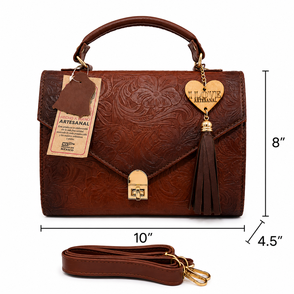 Estella Tooled Leather Handbag & Crossbody