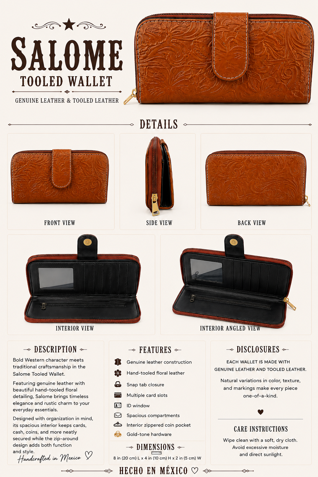 Salome Tooled Wallet