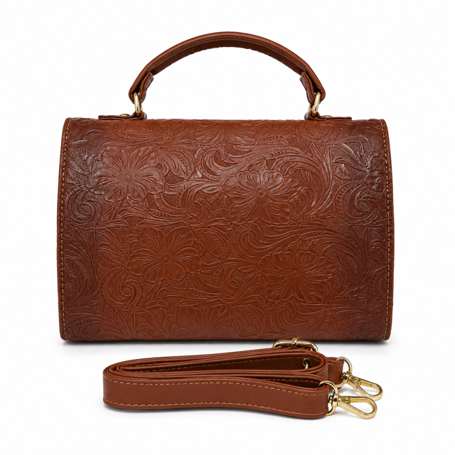 Estella Tooled Leather Handbag & Crossbody
