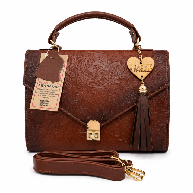 Estella Tooled Leather Handbag & Crossbody