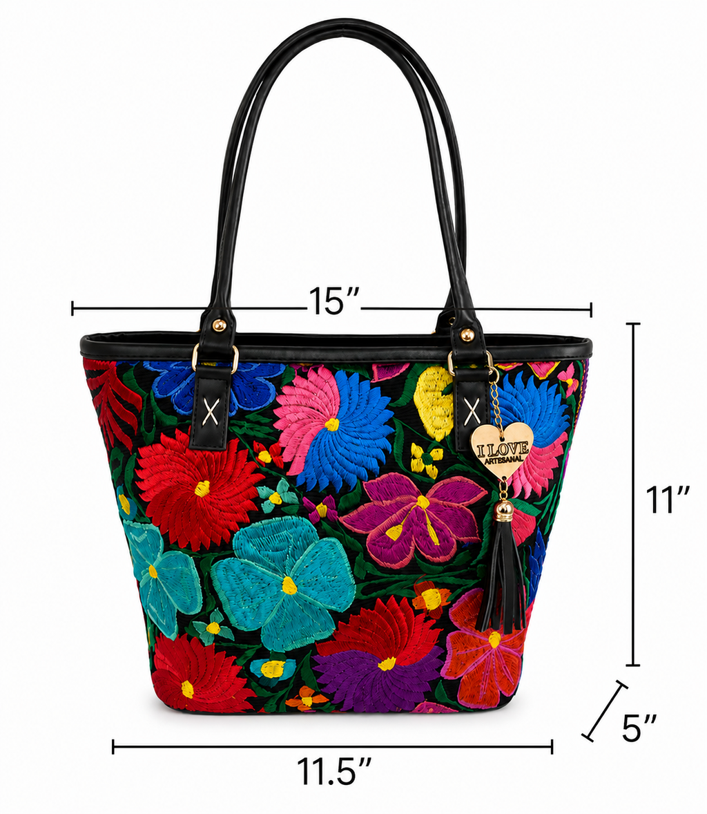 Angela Embroidered Tote